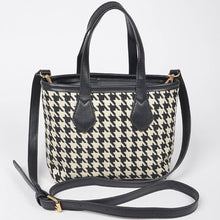 Load image into Gallery viewer, Houndstooth Tweed Small Tote Bag Purse
