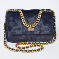 Faux Fur Crossbody Shoulder Purse