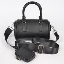 Load image into Gallery viewer, Faux Leather Boston Bag W/Mini Bag
