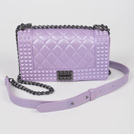 Studded Monotone Clutch Purse