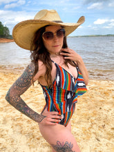 Load image into Gallery viewer, Merigold Kiss - MK094 Travis Surplice Flounce Swimsuit - 6 Colors: L / Mustard
