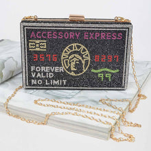 Load image into Gallery viewer, Rhinestone Fashion Express Clutch: Black
