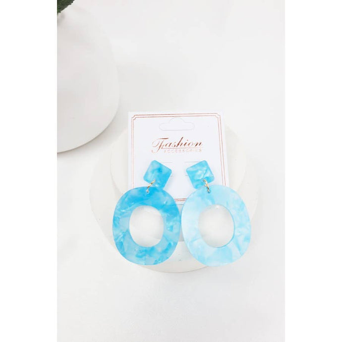 Marble Acrylic Hoop Earrings