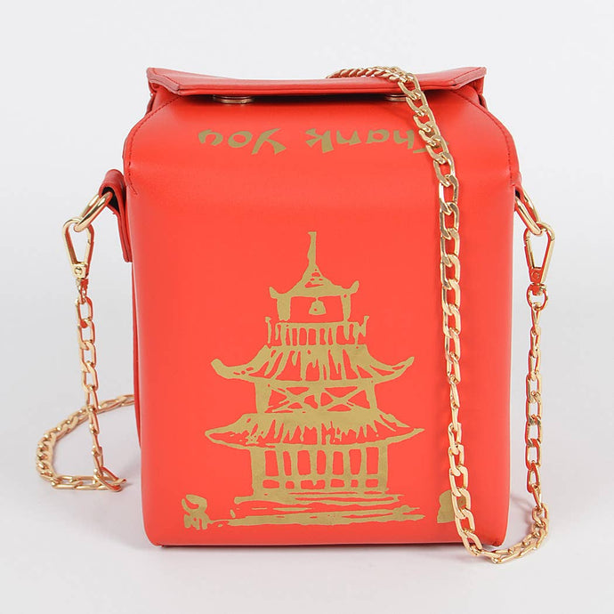 Red Takeout Food Box Chinese Inspired Purse