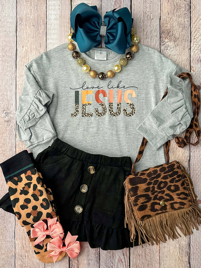 The Hair Bow Company - Love Like Jesus Skirt Set: 4T