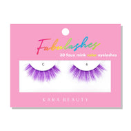 Kara Beauty - PURPLE Colored FABULASHES 3D Faux Mink False Eyelashes
