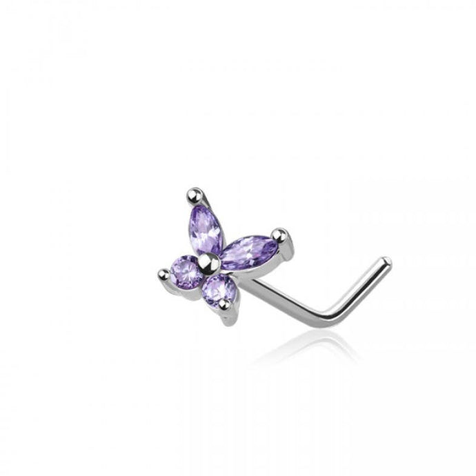 Cubic Zirconia Prong Butterfly 