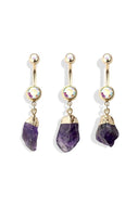 SYNTHETIC AMETHYST NUGGET BELLY NAVEL RING
