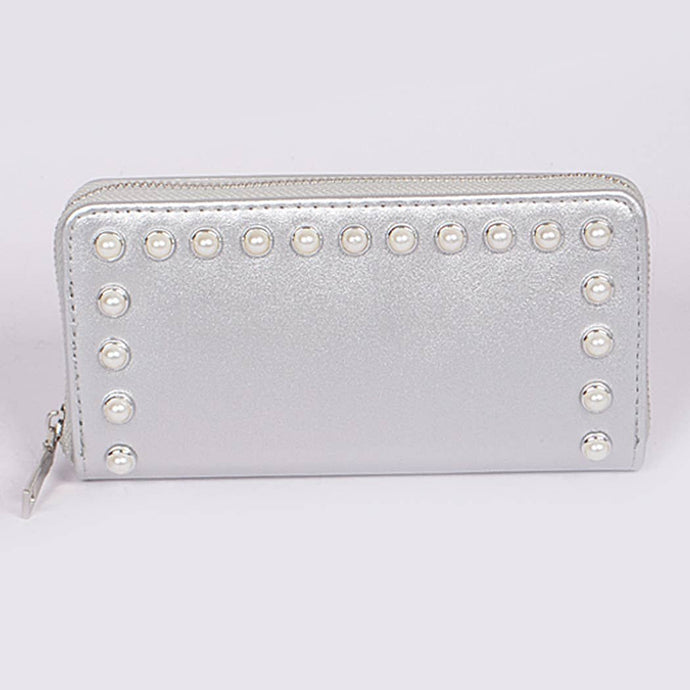 Silver Wallet With Pearl