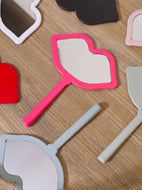 Lip Hand Mirror: Red