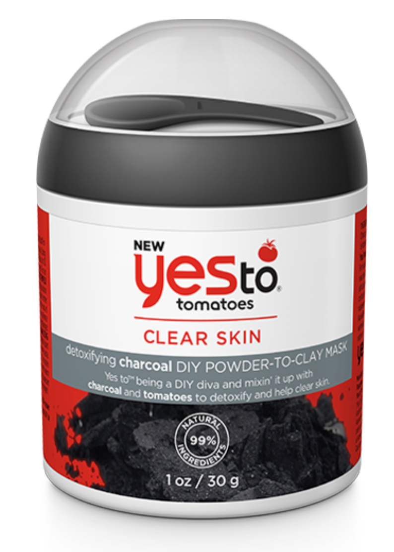 Yes To Tomatoes Detoxifying Charcoal DIY Mask Powder-To-Clay Charcoal Face Mask 1oz