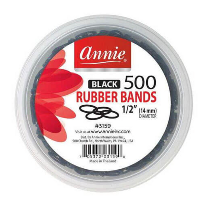 Annie Black Rubber Bands 500 Count