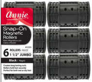 Annie Magnetic Rollers Black 2.5 in