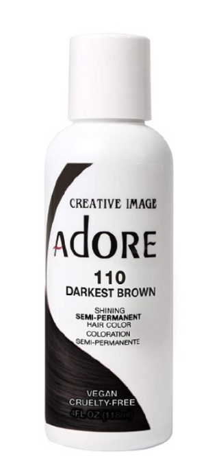 Adore Semi-Hair Color 110 Darkest Brown 4 fl oz