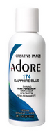 Adore Semi-Permanent Hair Color 174 Sapphire Blue 4 fl oz