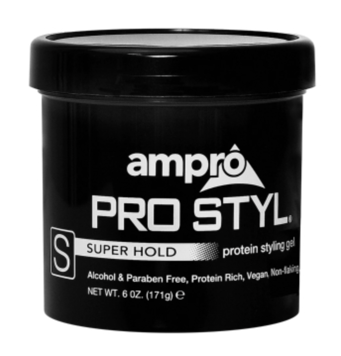 Ampro Pro Gel Black Super Hold 10 oz