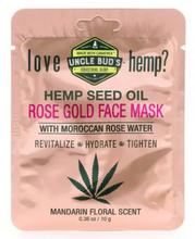 Load image into Gallery viewer, Uncle Bud&#39;s Hemp Seed Oil Rose Gold Face Mask .36oz
