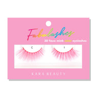 Kara Beauty - PINK Colored FABULASHES 3D Faux Mink False Eyelashes