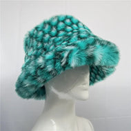 BoujeeVibesLLC - Colorful Fuzzy Fisherman's Fashion Bucket Hat Fur: Turquoise