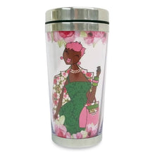 Load image into Gallery viewer, Travel Mug Blessings On Top Of Blessings - Pink &amp; Green
