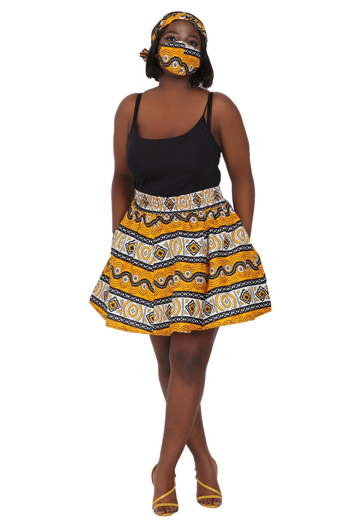 Short African Print Ankara Skirt
