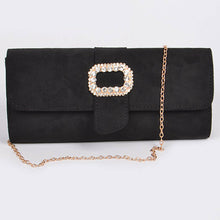 Load image into Gallery viewer, Suede Small Clutch Purse: Black
