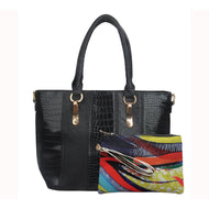 Tote and Wallet Set - Black Tote with Wild Thing Wallet